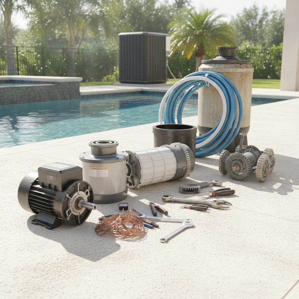 Pool Equipment Repair no human faces